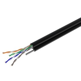 Кабель зовнішній КППт-ВП UTP кат.5е 4х2х0,51 24 AWG поліетилен з тросом, бухта 305м