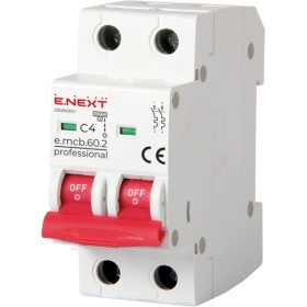 Модульный автоматический выключатель E.Next e.mcb.pro.60.2.C 2р 4А C (p042044)