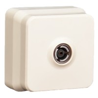 Розетка TV прохідна Gunsan Misya крем