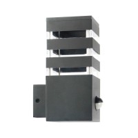 Вуличний світильник з датчиком руху Goldlux 317667 Teksas E27 1x12W IP44 GR