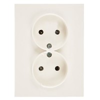 Розетка подвійна без з/к FIORENA біла