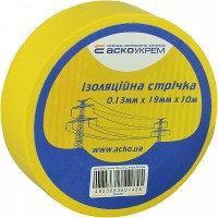 Изолента Аско-Укрем 0,13x19мм/10м желтая (A0150020033)