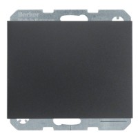 Розетка із з/к, кришкою та шторками антрацит Berker K.1