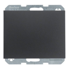 Розетка із з/к, кришкою та шторками антрацит Berker K.1