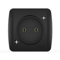 Розетка ALSU черный мат 1-я без заземления ( 504-014800-215 )