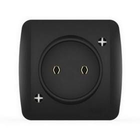 Розетка ALSU черный мат 1-я без заземления ( 504-014800-215 )