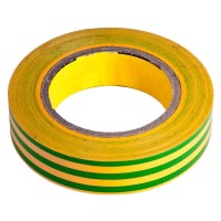 Полосатая ПВХ изолента 0,13x15мм желто-зеленая 10 метров DKC