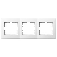 Горизонтальная трехместная рамка Lezard «Lesya» 705-0200-148 (белая)
