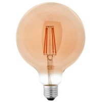 Філаментна лампа Delux Globe Amber filament G125 8Вт Е27 2700K (90016726)