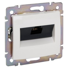 Механизм розетки компьютерной RJ-45 FTP Cat.6 Valena без захватов белый