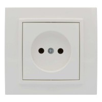 Розетка ELBI ZENA белая 1-я без заземления с рамкой ( 500-010200-215 )