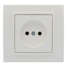 Розетка ELBI ZENA белая 1-я без заземления с рамкой ( 500-010200-215 )