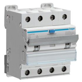 Диференціальний автоматичний вимикач Hager ADM475C 6kA C-25A 30mA A