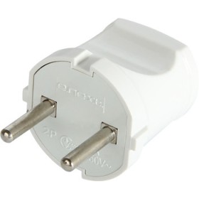 Електрична вилка E.Next e.plug.001.10 10А без заземлення біла (s9100001)