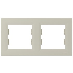 Рамка 2-местная горизонтальная кремовая Asfora, EPH5800223