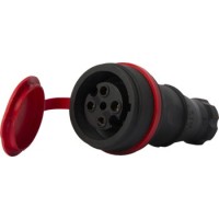 Каучукова переносна силова розетка E.Next e.socket.rubber.061.16 16А із захисною кришкою (s9100036)