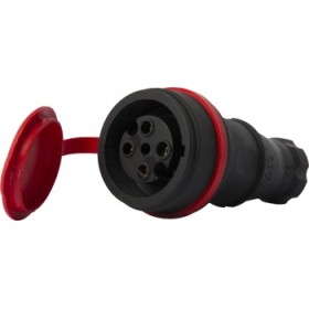 Каучуковая переносная силовая розетка E.Next e.socket.rubber.061.16 16А с защитной крышкой (s9100036)