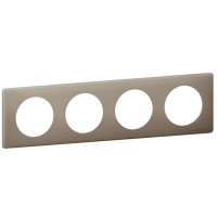 Рамка чотиримісна Legrand Celiane грей перкаль