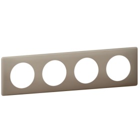 Рамка четырехместная Legrand Celiane грей перкаль