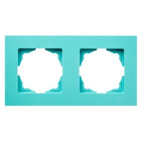 Рамка 2-местная Gunsan Eqona бирюзовая