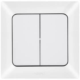 Вимикач 2-клавішний NE-AD ARAS 93-110-03 білий