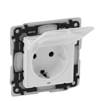 Механізм розетки із з/к та кришкою Legrand Valena Life білий