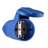 Переносная розетка с защитной крышкой Аско-Укрем ГП 16А/2 (220В) 2Р+РЕ (212) (A0080030010)