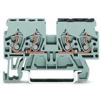 Двойная клемма Wago 870-826 (несоединяемая) (серая)