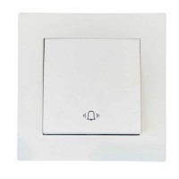 Вимикач EL-BI VEGA білий матовий дзвінок ( 510-016200-207 )