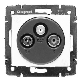 Механизм розетки TV-R-SAT Valena белый