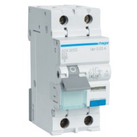 Дифференциальный автомат Hager ADA925D B 25A 1P+N 6кА 30мА А