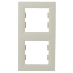 Рамка 2-местная вертикальная кремовый Asfora, EPH5810223