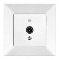 Розетка TV Meridian, 12 дБ, проходная, белый