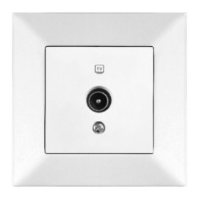 Розетка TV Meridian, 12 дБ, прохідна, білий