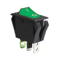 Перемикач TNSy KCD3-2-101NV G/B з підсвічуванням зелений (TNSy5500855)