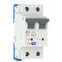 Двухполюсный автомат SEZ 62 B 0,5А 2P (PR62B0,5А)
