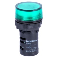 Сигнальний індикатор NOARK Ex9IL 1R g плоский 24В AC/DC зелений (105424)