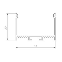LED-профиль подвесной/накладной, 2 метра (ЛП40_2)