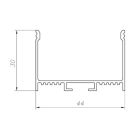 LED-профіль підвісний /накладний, 2 метра (ЛП40_2)