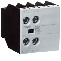 Додатковий контакт Hager EVA001 1НВ+1НЗ для EV007-10…EV038-10 EVN022…EVN045 EVL014…EVL027