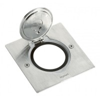 Напольный квадратный розеточный люк Legrand 89700 (нержавеющая сталь)