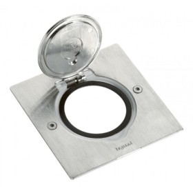 Напольный квадратный розеточный люк Legrand 89700 (нержавеющая сталь)