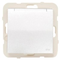 Одинарна розетка з кришкою Logus 20634 TGE 2P+Z Шуко 16А 250В (лід)