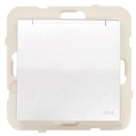 Одинарная розетка с крышкой Logus 20634 TGE 2P+Z Шуко 16А 250В (лед)