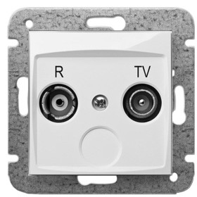 Кінцева R-TV розетка Elektro-Plast Carla 1752-10 (білий)