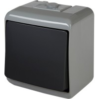 Вимикач 1-клавішний Eti Hermetics VHE-1-SRG IP54 сіро-графітовий (4668096)
