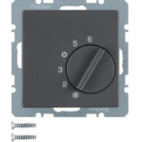Регулятор температуры Berker 20266086 QX 10А/250В (антрацит)