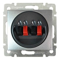 Механізм розетки для акустичних систем Valena 4 контакту алюміній