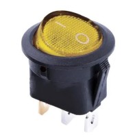 Перемикач TNSy KCD1-8-101N Y/B круглий з підсвічуванням жовтий (TNSy5500738)