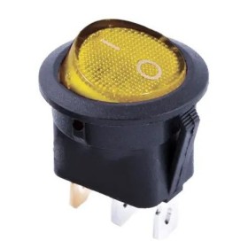 Перемикач TNSy KCD1-8-101N Y/B круглий з підсвічуванням жовтий (TNSy5500738)